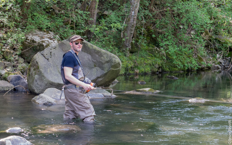 Simone sul Limentra per iopescopositivo.it.