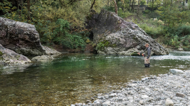 Simone Pezzi Pesca a mosca In RENO, per iopescopositivo.it