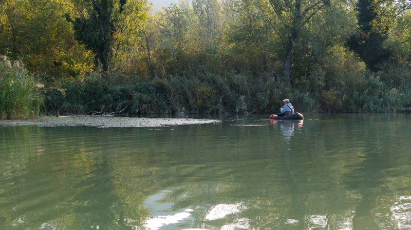 Mirko Balboni al Lago di Porziola in Belly, per iopescopositivo.it